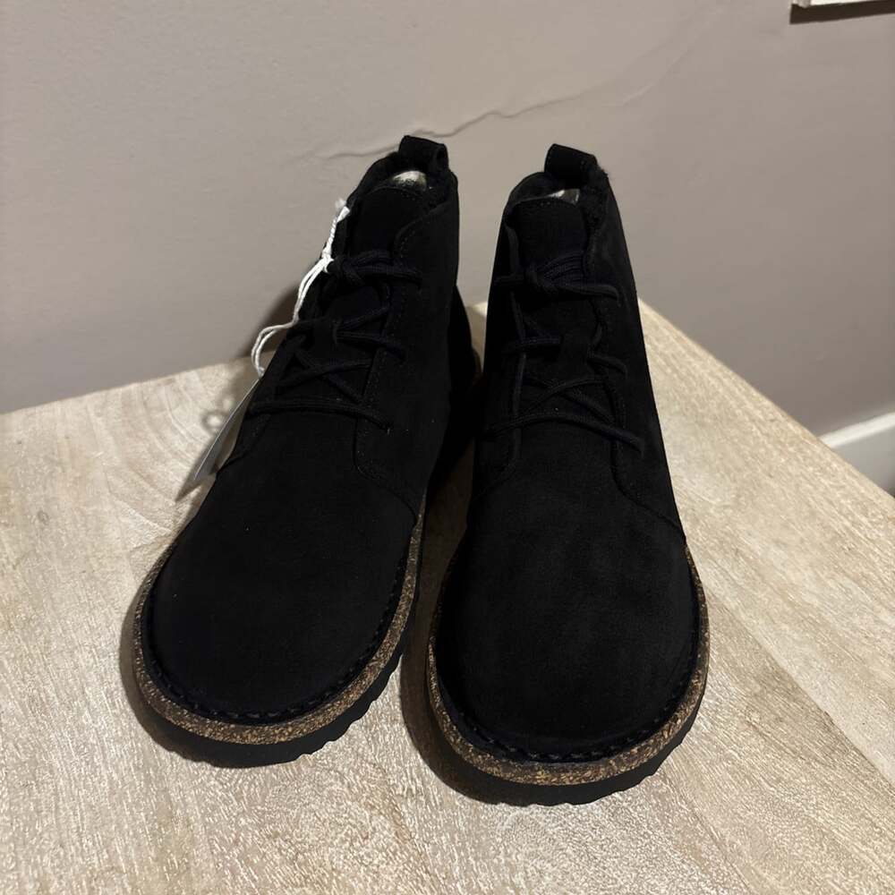 Birkenstock Uppsala Chukka Sherling Black Narrow Fit Size 38 Womens 7 NIB
